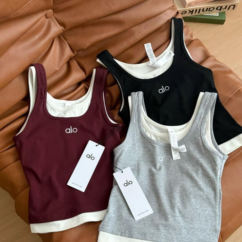 Novo estilo Alo sem mangas 2025 colete camisola Top