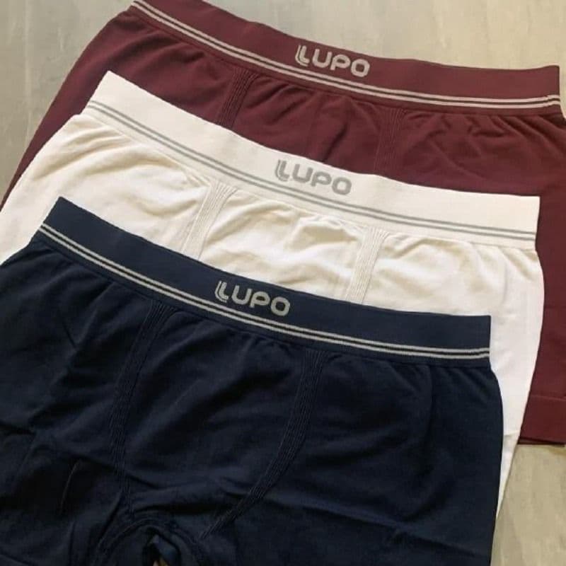 Kit 6 Cuecas Box Sem Costura Boxer Lupo Microfibra