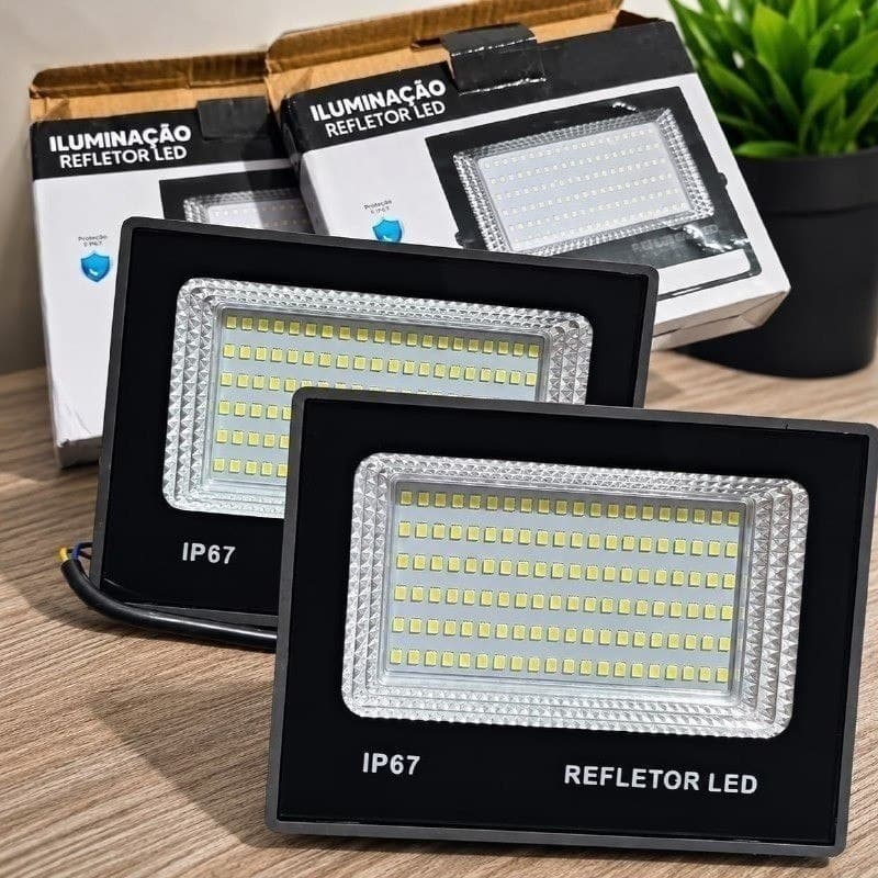 Kit com 2 Refletores Super LED 400W IP67