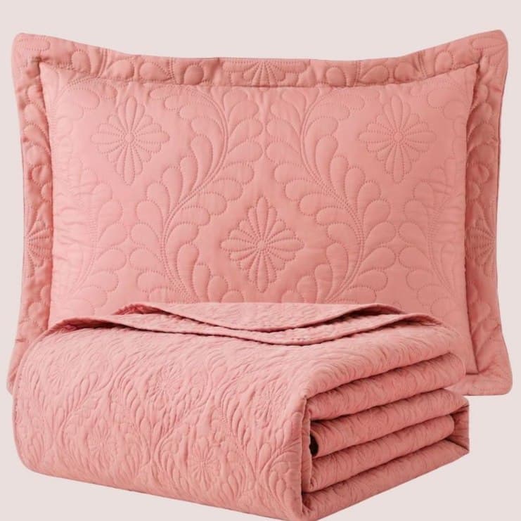 Kit Colcha Cobre Leito Luxo Casal, Solteiro e Queen com Porta Travesseiro Matelado Ultrassônico